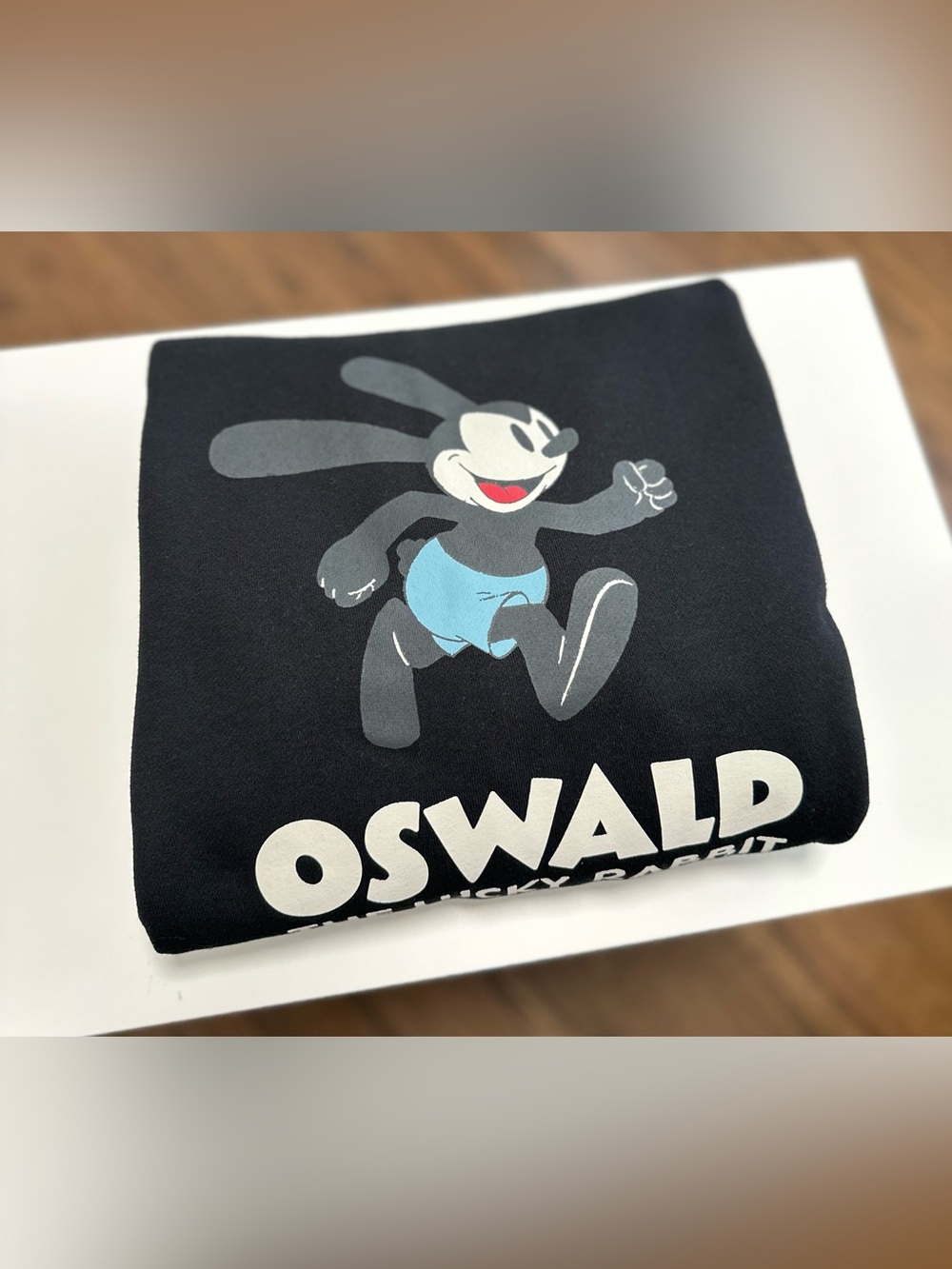 Tokyo Disney Resort Oswald The Lucky Rabbit Hoodie size L unisex Black